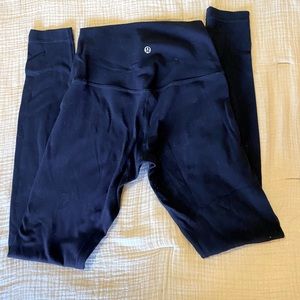 Navy lululemon align leggings.